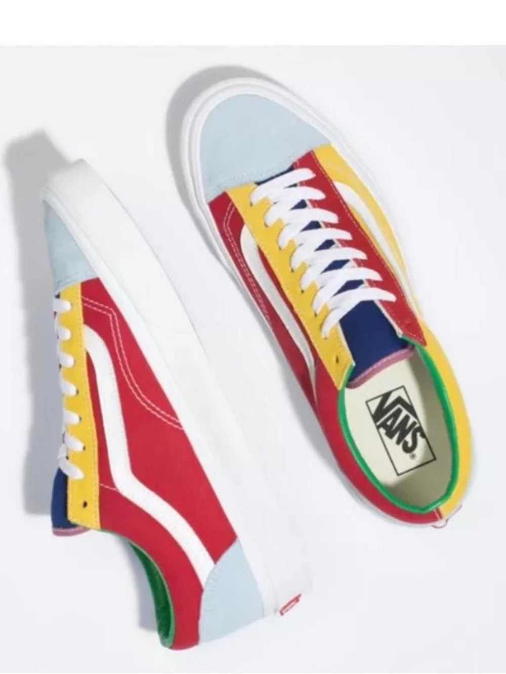 Vans Style 36 Sunshine Multi True White Colorblock Sneakers Women’s 7
